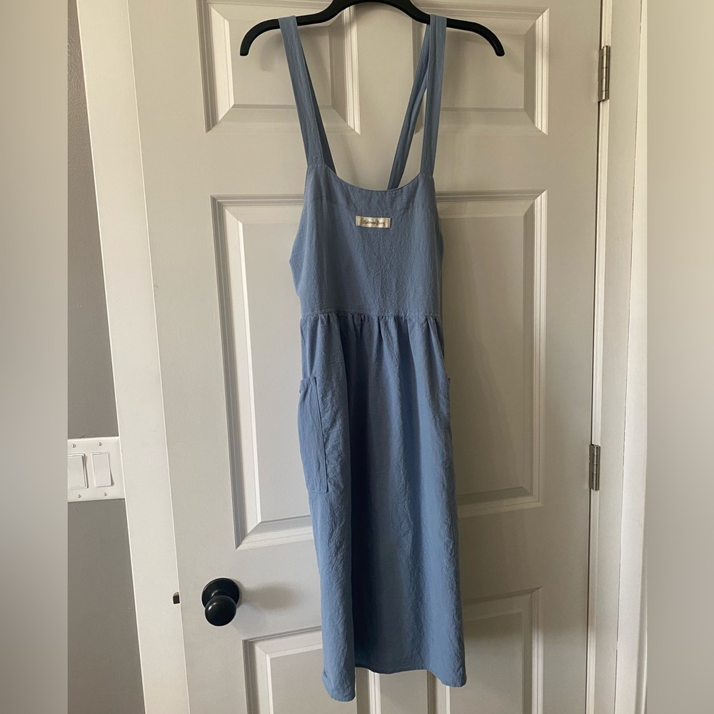 Denim blue lightweight apron